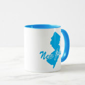 De staat New Jersey Shape Mok (Voorkant rechts)