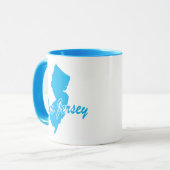 De staat New Jersey Shape Mok (Voorkant links)