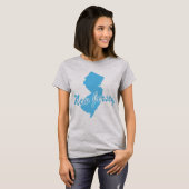 De staat New Jersey Shape T-shirt (Voorkant volledig)
