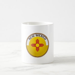 De staat New Mexico Flag Seal Koffiemok