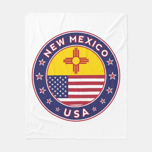 De staat New Mexico Fleece Deken (Voorkant)