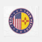 De staat New Mexico Fleece Deken (Voorkant (Horizontaal))