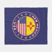 De staat New Mexico Fleece Deken (Voorkant (Horizontaal))