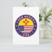 De staat New Mexico Kaart (Staand voorkant)