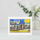 De staat New Mexico NM Large Letter Briefkaart 2 (Staand voorkant)
