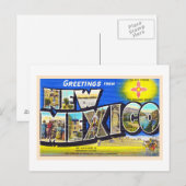 De staat New Mexico NM Large Letter Briefkaart 2 (Voorkant / Achterkant)