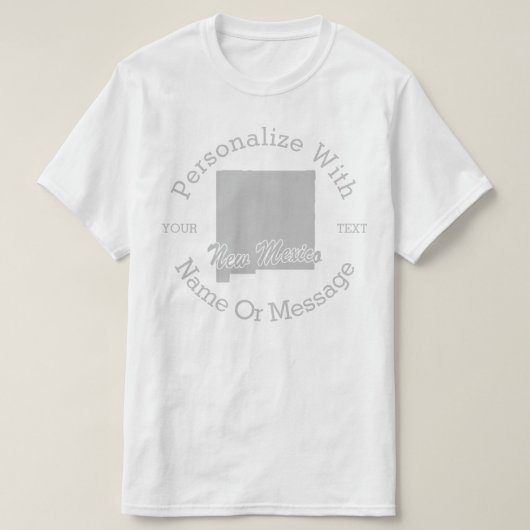 De staat New Mexico PERSONALIZED T-shirt (Design voorkant)