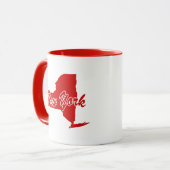 De staat New York Shape Red Mok (Voorkant links)