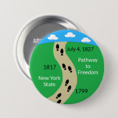 De staat New York - Weg naar vrijheid Ronde Button 7,6 Cm (Voorkant /achterkant)