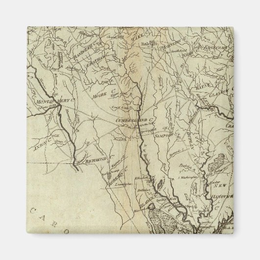 De staat North Carolina 2 Magneet (Voorkant)