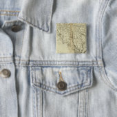 De staat North Carolina 2 Vierkante Button 5,1 Cm (In situ)