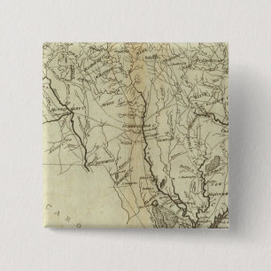 De staat North Carolina 2 Vierkante Button 5,1 Cm
