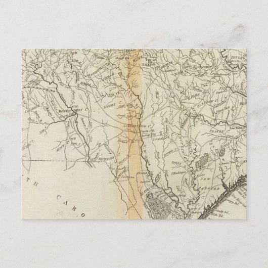 De staat North Carolina Briefkaart (Voorkant)
