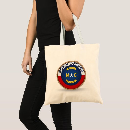De staat North Carolina Flag Seal Canvas tas (Voorkant (product))