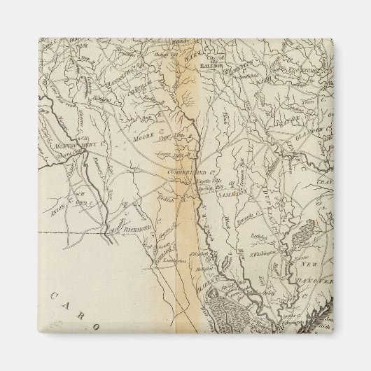 De staat North Carolina Magneet (Voorkant)