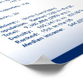 De staat North Carolina, NC Poster (Hoek)