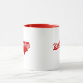De staat North Carolina Shape Red Mok (Midden)