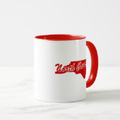 De staat North Carolina Shape Red Mok (Voorkant rechts)