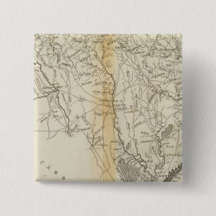 De staat North Carolina Vierkante Button 5,1 Cm