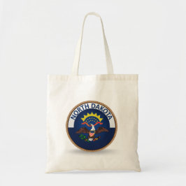 De staat North Dakota Flag SEal Canvas tas