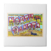 De staat North Dakota ND Large Letter Briefkaart Tegeltje (Voorkant)