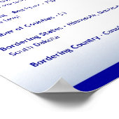 De staat North Dakota,ND-Posters Poster (Hoek)