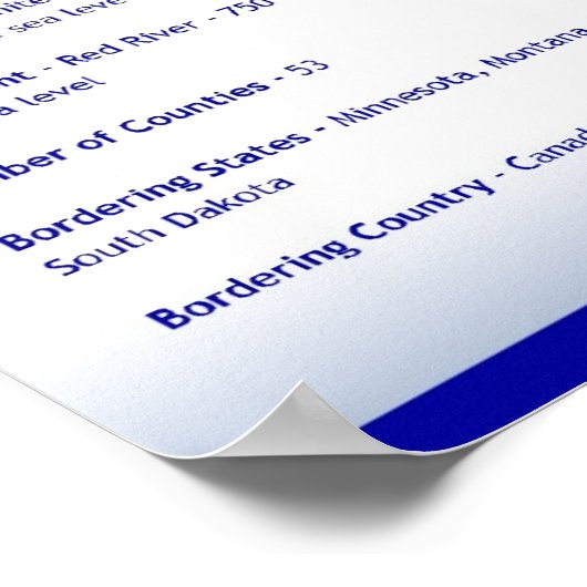 De staat North Dakota,ND-Posters Poster (Hoek)