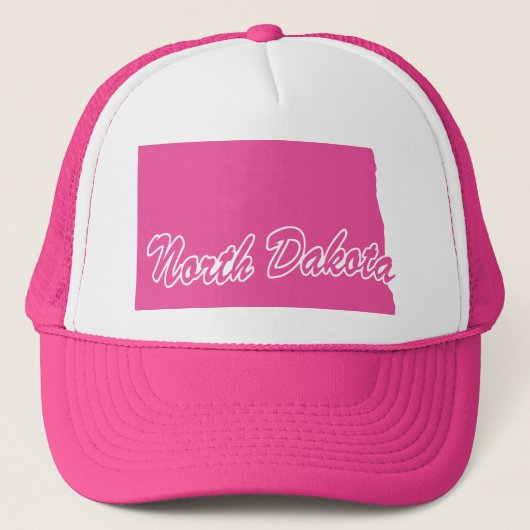 De staat North Dakota Shape Trucker Hat Pet (Voorkant)
