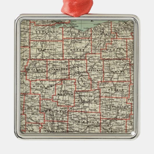 De staat Ohio Metalen Ornament (Voorkant)