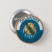 De staat Oklahoma Button van de vlag (Voorkant /achterkant)