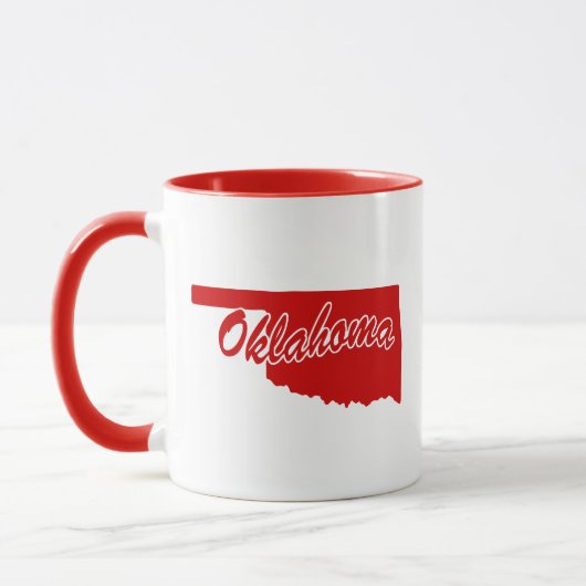 De staat Oklahoma Shape Red Mok (Links)