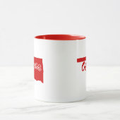 De staat Oklahoma Shape Red Mok (Midden)