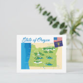 De staat Oregon Briefkaart (Staand voorkant)