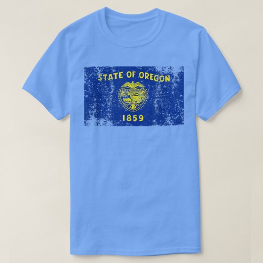 De staat Oregon Flag Shirt Retro Mannen Vrouwen (Design voorkant)