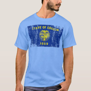 De staat Oregon Flag Shirt  Retro Mannen Vrouwen