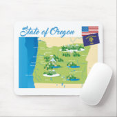 De staat Oregon Muismat (Met muis)
