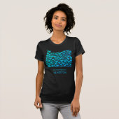 De staat Oregon Silhouette Hearts & Hometown T-shirt (Voorkant volledig)