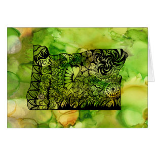 De staat Oregon Wenskaart