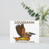 de staat Pelican Louisiana Pelican Briefkaart (Staand voorkant)