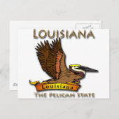 de staat Pelican Louisiana Pelican Briefkaart (Voorkant / Achterkant)