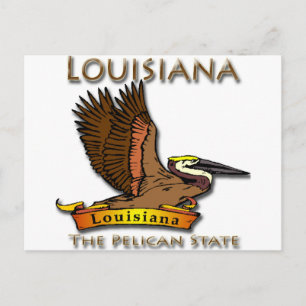 de staat Pelican Louisiana Pelican Briefkaart