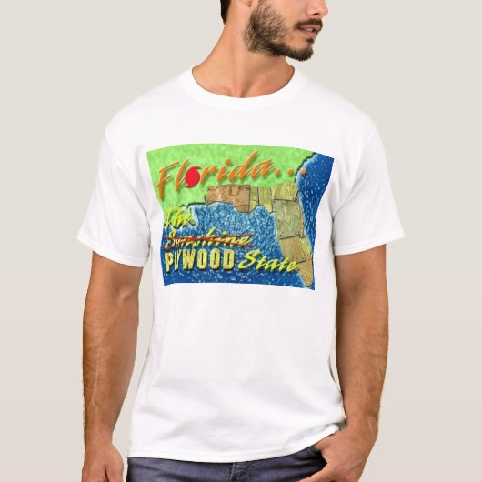 De staat Plywood T-shirt (Voorkant)