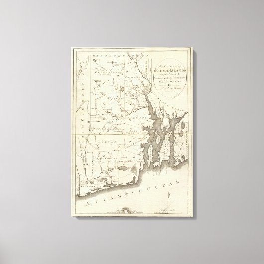 De staat Rhode Island 2 Canvas Afdruk (Voorkant)