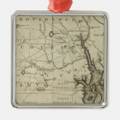 De staat Rhode Island 2 Metalen Ornament (Voorkant)
