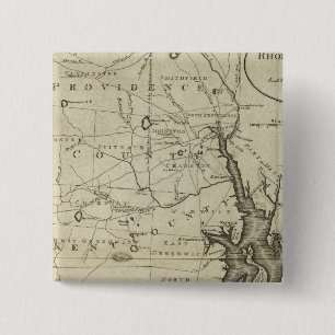 De staat Rhode Island 2 Vierkante Button 5,1 Cm