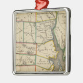 De staat Rhode Island 3 Metalen Ornament (Links)