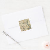 De staat Rhode Island 3 Vierkante Sticker (Envelop)