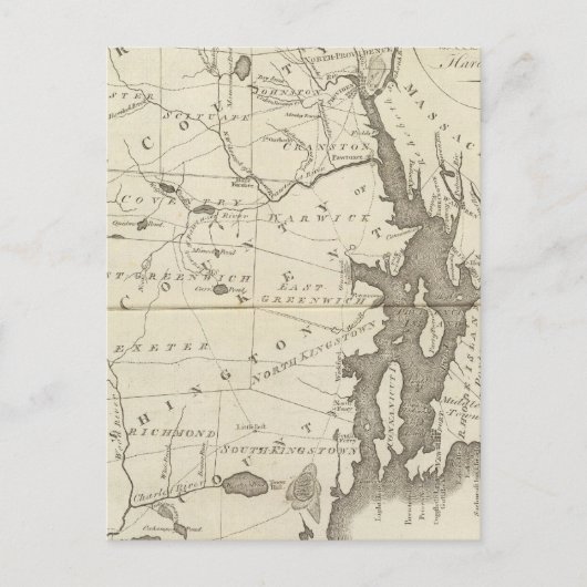 De staat Rhode Island Briefkaart (Voorkant)