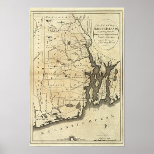 De staat Rhode Island Poster
