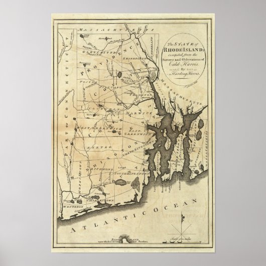 De staat Rhode Island Poster (Voorkant)